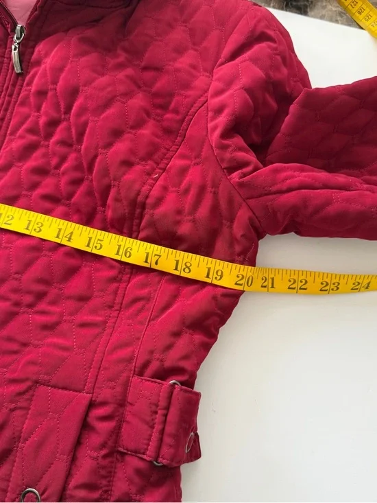 Gallery Burgundy Quilted Jacket Size Medium Full Zip. - Picture 7 of 13